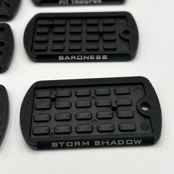 GI Joe COBRA Figure Dog Tag Display Stand Base x 8 Baroness COBRA EEL 2009 - Picture 5 of 7